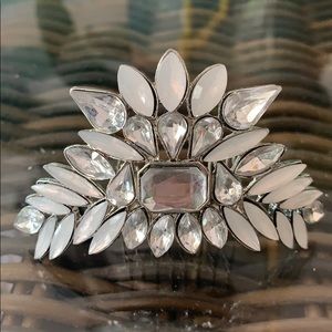 Crystal Silver Tiara Comb for Hair